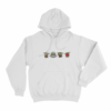 Cute Grogu Characters Unisex Hoodie White