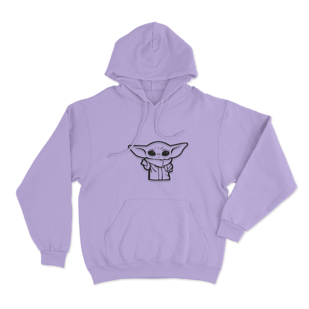 Simple Grogu Sketch Unisex Hoodie Purple Simple Grogu Sketch Unisex Hoodie Purple